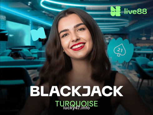 lucky47 Blackjack Turquoise Table Game